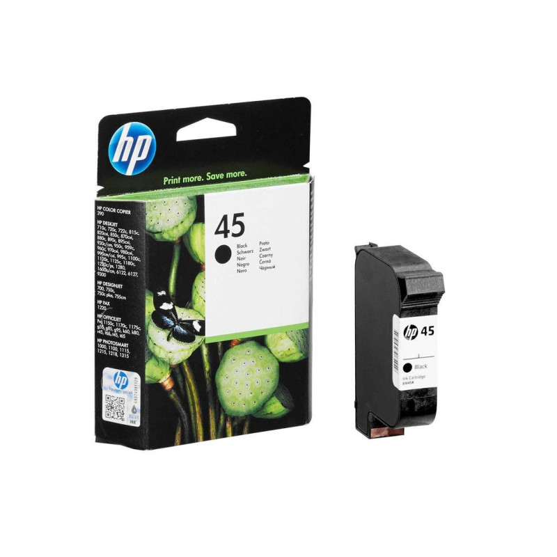 Черный картридж HP 45A