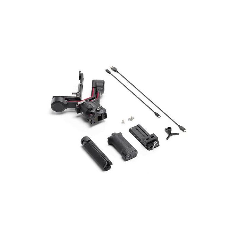 (229757) DJI RS3 - Camera Stabilizer for Mirrorless and DSLR cameras, Payload 3.0 kg, Axis (Automated locks,Aluminum alloy),3Gen Stab.,Shutter connection (bluetooth, cable), 1.8'' OLED full-color touchscreen,Gimbal mode switch,Mini tripod, NATO, Battery d