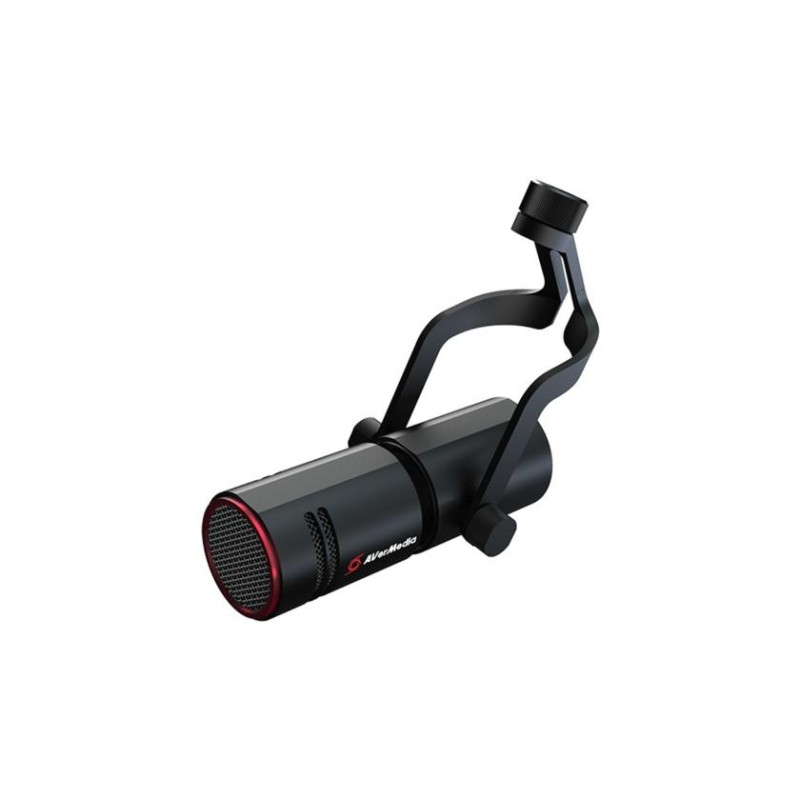 AverMedia Live Streamer MIC 330 - AM330: динамический кардиоидный XLR-микрофон, частотная характеристика: 50 Гц ~ 18 кГц, чувствительность: -52 дБ ± 3 дБ на частоте 1 кГц, цельнометаллический корпус, черный