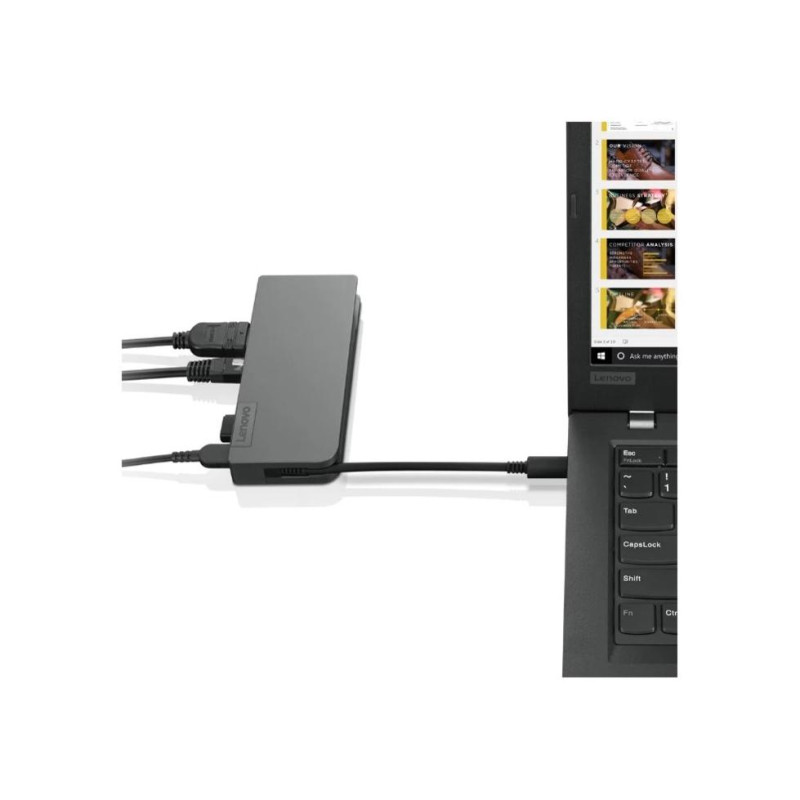 ТУРИСТИЧЕСКИЙ КОНЦЕНТРАТОР USB-C С ПИТАНИЕМ ОТ LENOVO