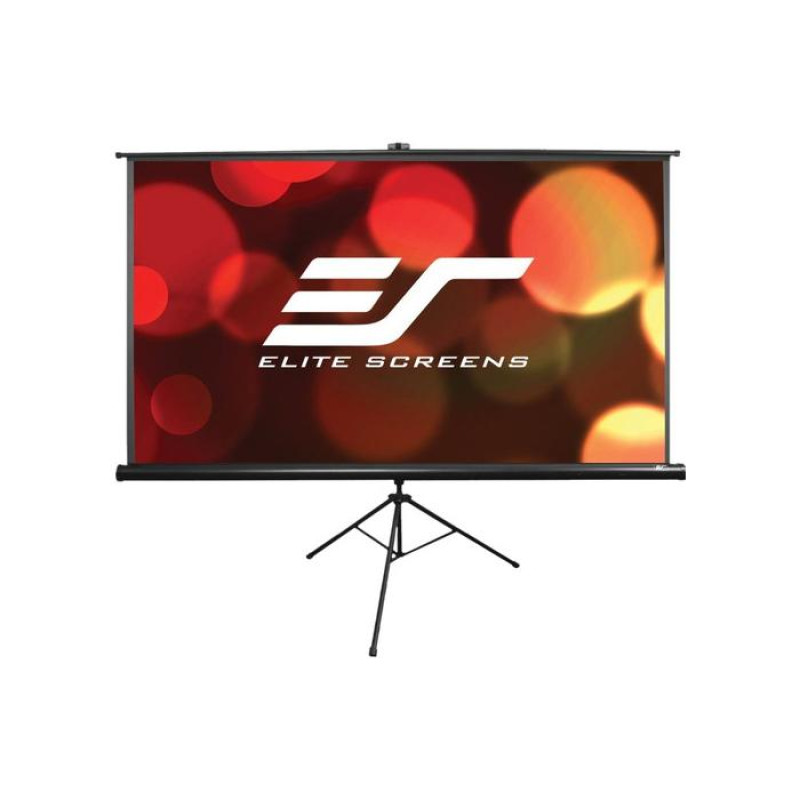 Elite Screens 84" (16:9) 186 x 105 cm, Tripod Projection Screen, Portable, Pull Up, Black