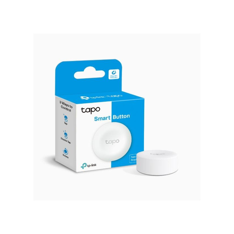 Умная кнопка TP-LINK Tapo S200B, белая, управление и настройка нескольких источников света, электроники и прочего, требуется концентратор (Tapo H100), работа с устройствами TAPO, сигнализация одним нажатием, настраиваемые действия