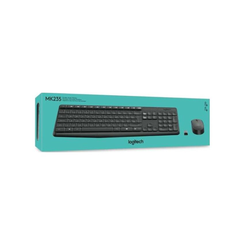 Клавиатура Logitech MK235, черная, LO 920-007931