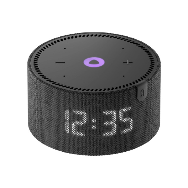 Умная колонка Yandex Station MINI (часы) с Алисой, черная, центр управления умным домом, хаб не требуется, Wi-FI-AC + BT5.0, встроенный помощник Алиса, 10 Вт, сенсорные кнопки, 4 микрофона