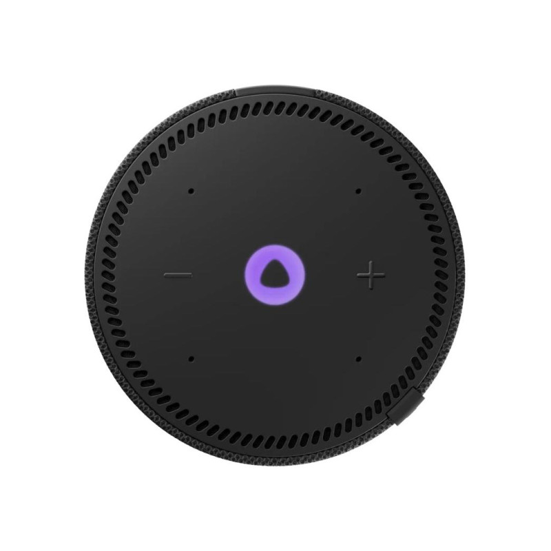Умная колонка Yandex Station MINI (часы) с Алисой, черная, центр управления умным домом, хаб не требуется, Wi-FI-AC + BT5.0, встроенный помощник Алиса, 10 Вт, сенсорные кнопки, 4 микрофона