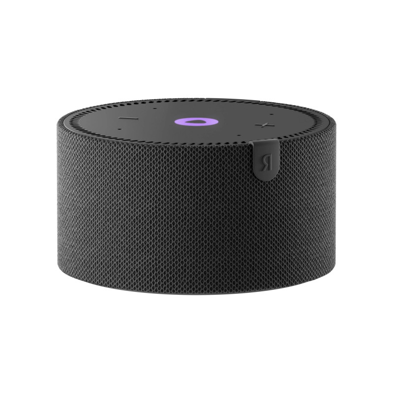 Smart Speaker Yandex Station MINI with Alisa, Black, Smart Home Control Center, No Hub Required, Wi-FI-AC + BT5.0, Alisa Assistant built-in, 10W, Sensor buttons, 4 Microphones