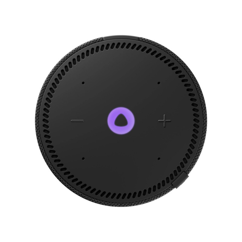 Smart Speaker Yandex Station MINI with Alisa, Black, Smart Home Control Center, No Hub Required, Wi-FI-AC + BT5.0, Alisa Assistant built-in, 10W, Sensor buttons, 4 Microphones