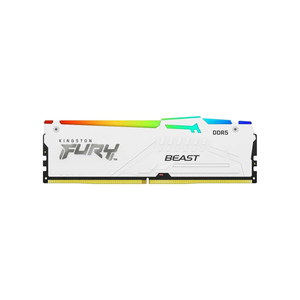 Оперативная память 16GB DDR5-5600 Kingston Fury Beast DDR5 White RGB Expo