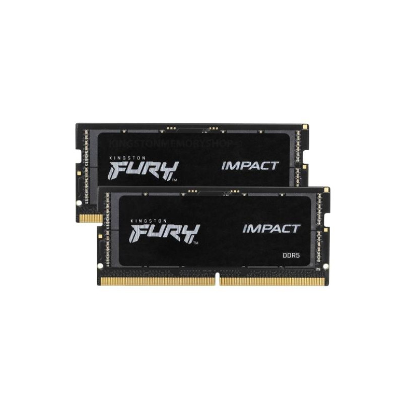Оперативная память SODIMM DDR5 32GB (Kit of 2x16GB) Kingston Fury Impact, Black