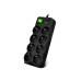 Сетевой фильтр Sven SF-08E-16, Black