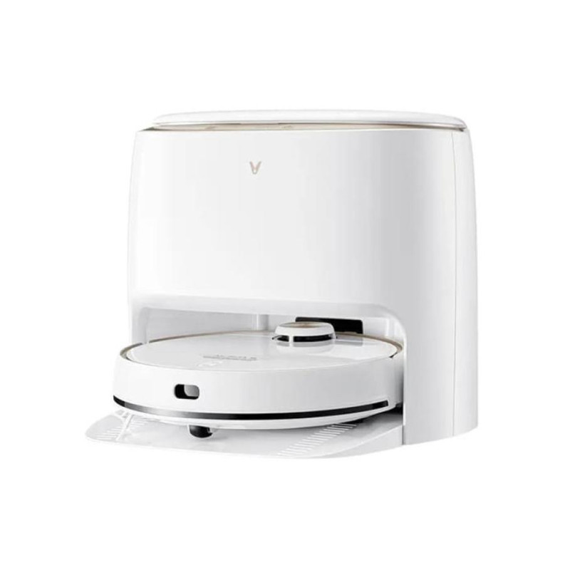 VIOMI "Alpha 3" + Auto dumping station, EU, White, Robot Vacuum with Auto-Dumping Cleaning 2.0, Suction 4000pa, Sweep, Mop, Remote Control, Wi-Fi, Multi-Floor Mapping, Self Charging, Auto Dirt Disposal, Dust Box Capacity: 3L, Working Time: 180m,