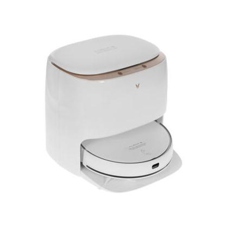 VIOMI "Alpha 3" + Auto dumping station, EU, White, Robot Vacuum with Auto-Dumping Cleaning 2.0, Suction 4000pa, Sweep, Mop, Remote Control, Wi-Fi, Multi-Floor Mapping, Self Charging, Auto Dirt Disposal, Dust Box Capacity: 3L, Working Time: 180m,