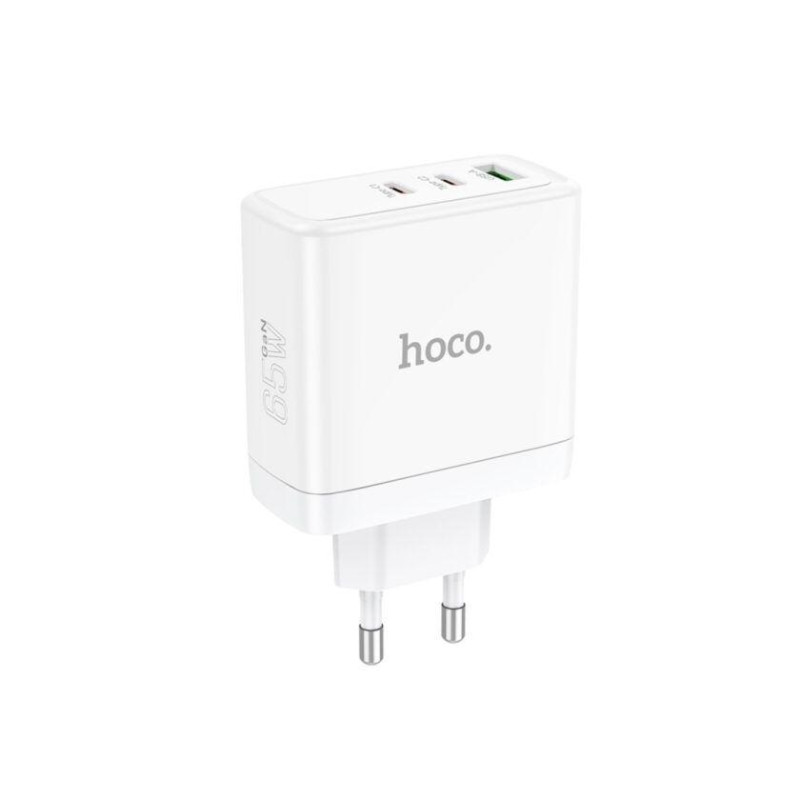 USB-зарядное устройство HOCO N30 Glory с тремя портами, 2 x USB-C + 1 x USB, USB-C 1/2: до 65 Вт, USB-A: до 18 Вт, до PD65 Вт / QC3.0, GaN,