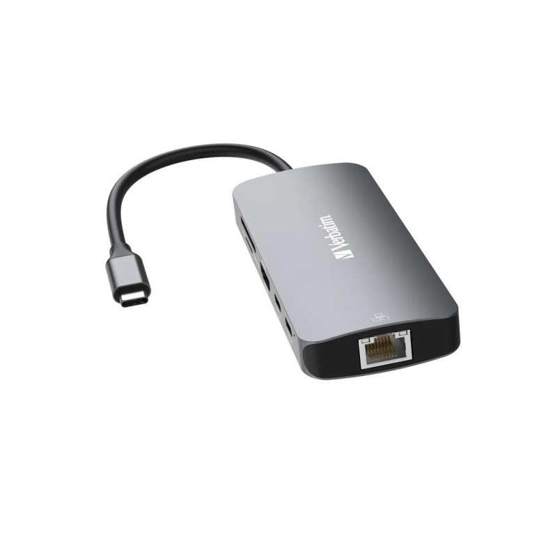 Многопортовый концентратор Verbatim 9-в-1 USB-C Pro CMH-09, 2x USB 3.2-A (Gen 1), 1x UB3.2-A (Gen 2), 2x USB 3.2-C (Gen 2), HDMI 4K, RJ45