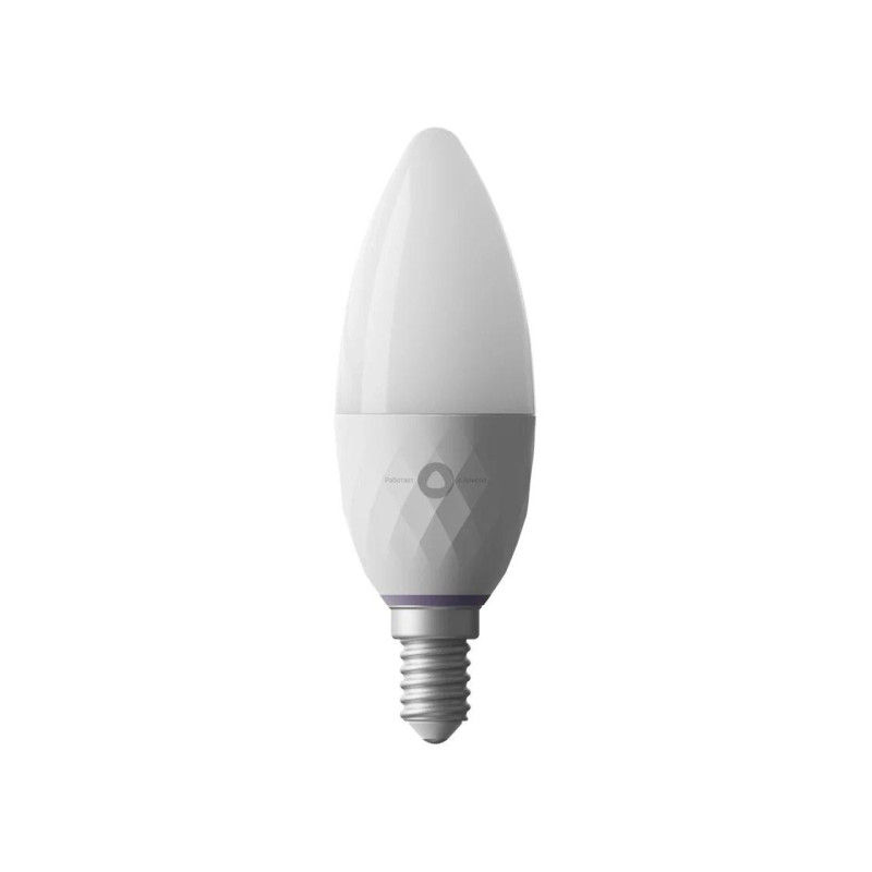 LED Bulb YANDEX Smart Bulb E14 with Alisa, Smart Wi-Fi RGB LED Bulb E14 with Dimmable Light, RGB, Color Temperature 1700K-6500K