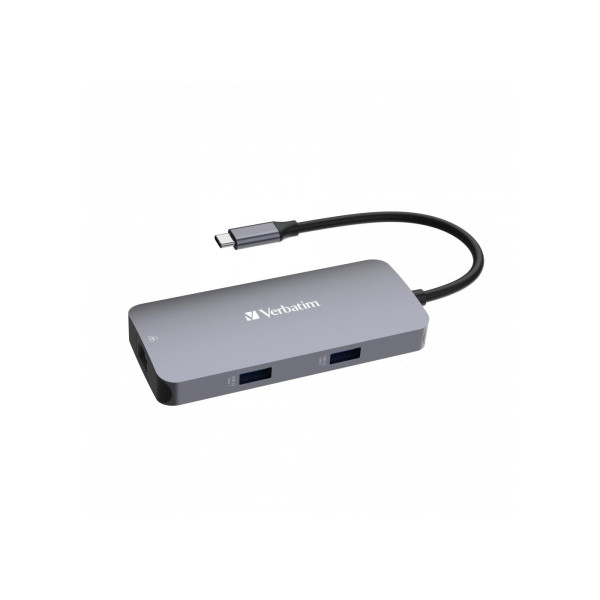 Многопортовый концентратор Verbatim 5-в-1 USB-C Pro CMH-05, 2 порта USB-A 3.0, до 5 Гбит/с, 1 порт USB-C PD, до 100 Вт, HDMI до 4K@