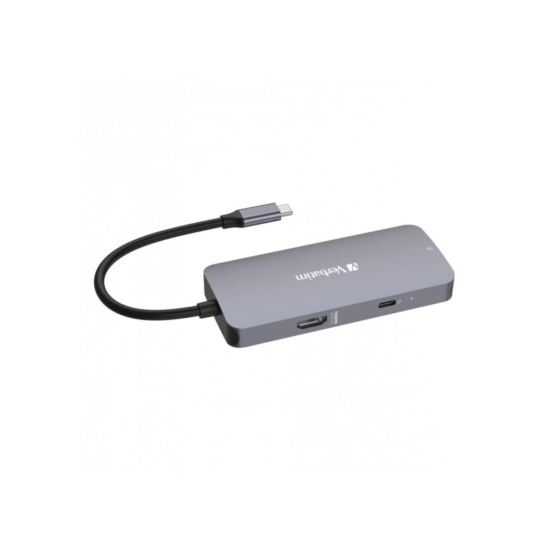 Многопортовый концентратор Verbatim 5-в-1 USB-C Pro CMH-05, 2 порта USB-A 3.0, до 5 Гбит/с, 1 порт USB-C PD, до 100 Вт, HDMI до 4K@