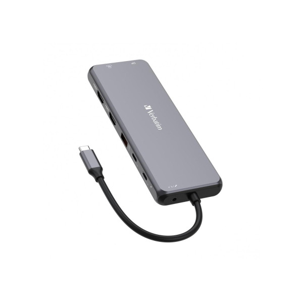 Многопортовый концентратор Verbatim 13-в-1 USB-C Pro CMH-13, 3x USB 3.2-A (Gen 1), 1x USB3.2-A (Gen 2), 2x USB2.0-A, 2x USB-C