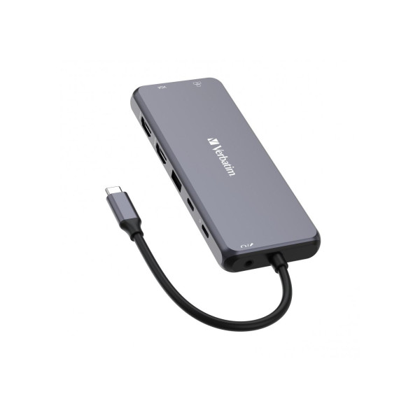 Многопортовый концентратор Verbatim CMH-14 USB-C Pro 14 в 1, 3 порта USB 3.2-A (Gen 1), 2 порта USB2.0-A, 1 порт USB-C PD (100 Вт), 2 порта HDMI 4K