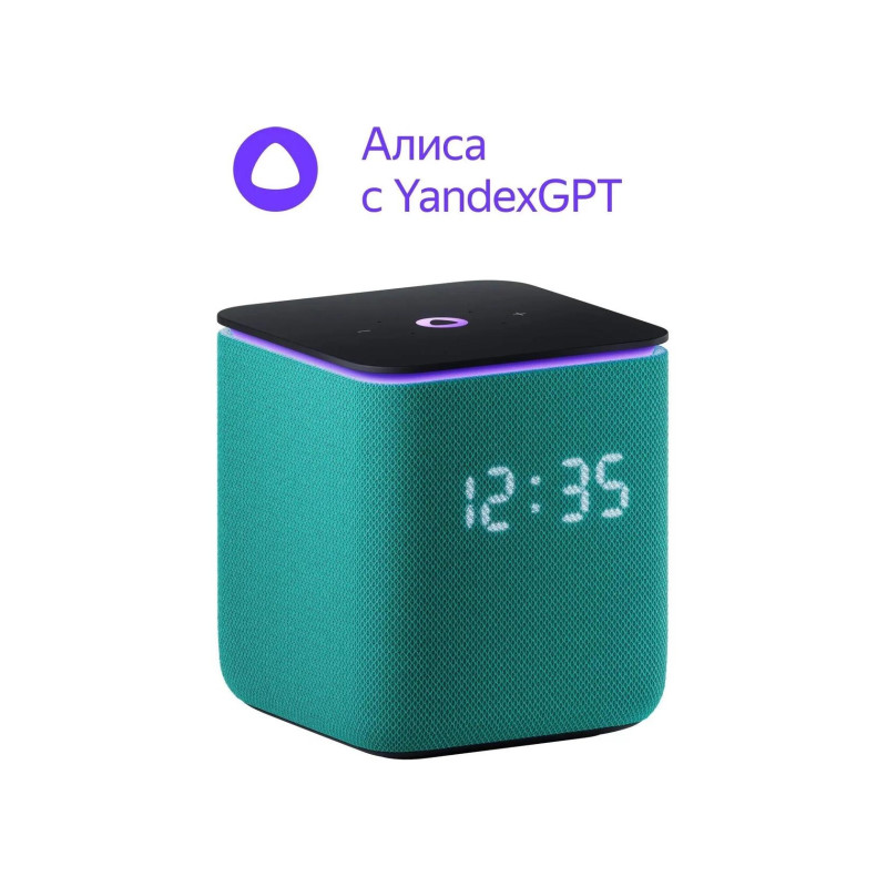 Умная колонка (YNDX-00054EMD) Яндекс.Станция MIDI Zigbee с Алисой, Изумруд, Центр управления умным домом с