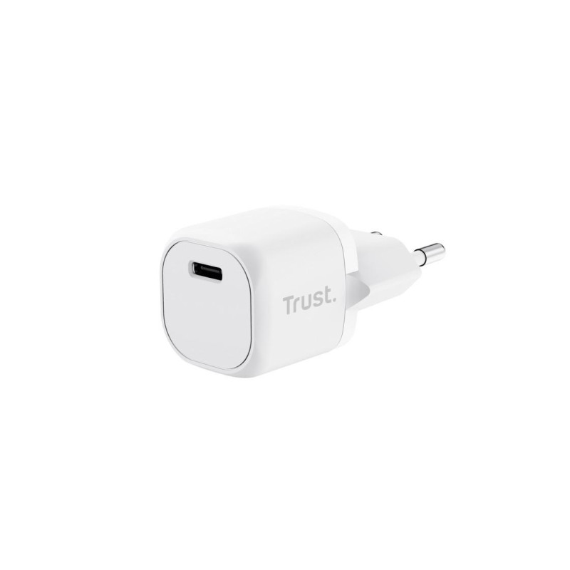 зарядное устройство Trust Maxo мощностью 20 Вт с разъемом USB-C и питанием, USB PD 3.0 + PPS, белое