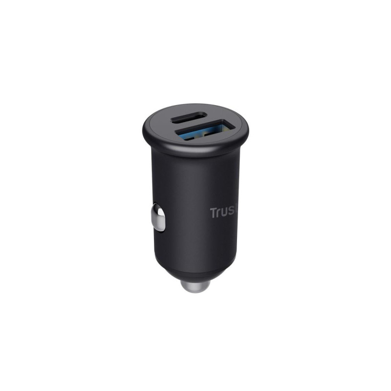 Автомобильное зарядное устройство Trust Qmax 30 Вт Ultra-Fast Dual USB, черное, TR_25197