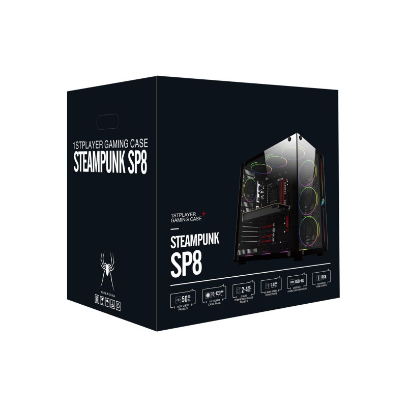 Корпус для ПК 1STPLAYER SP8, Black