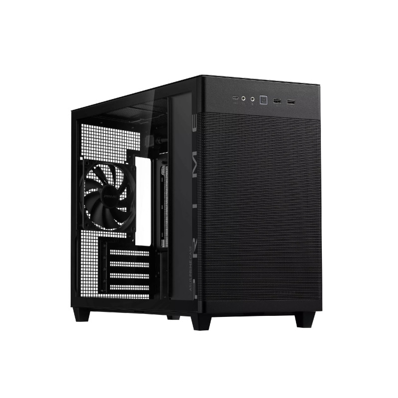 Корпус для ПК Asus Prime AP201 из закаленного стекла, черный
