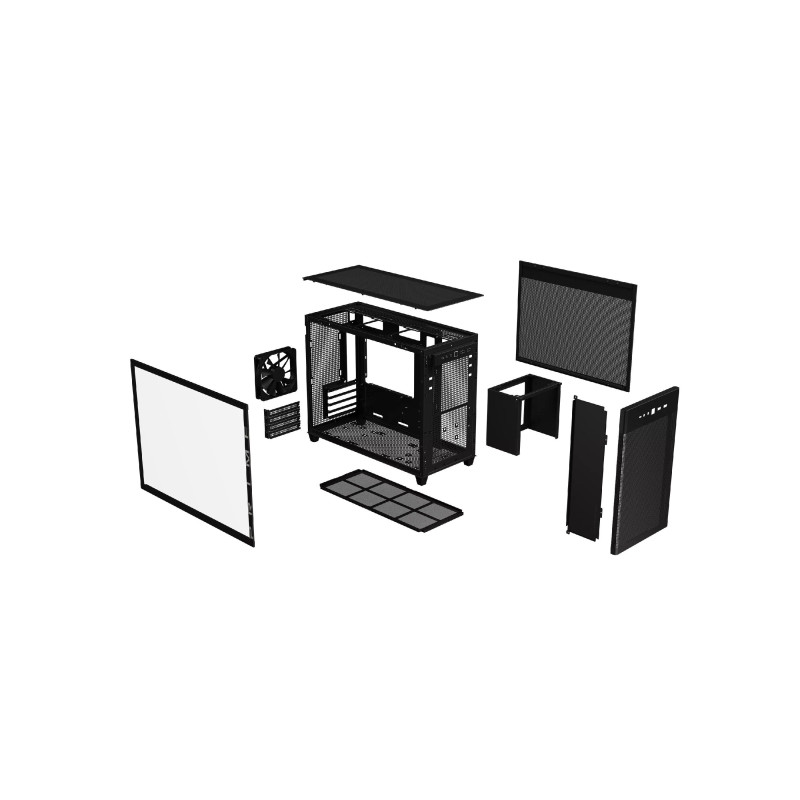 Корпус для ПК Asus Prime AP201 из закаленного стекла, черный