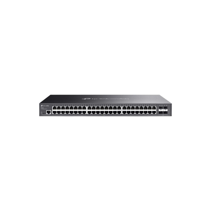 TP-LINK SG3452 48-портовый чисто-гигабитный управляемый коммутатор второго уровня, 48 портов 10/100/1000 Мбит/с RJ45, включая 4 комбинированных слота SFP,