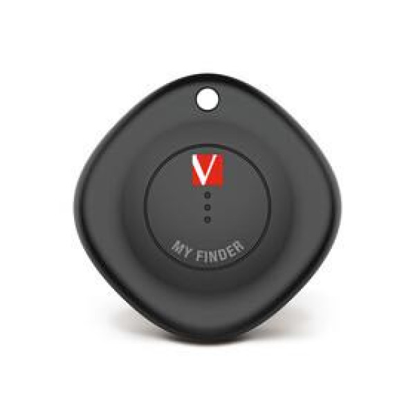 VERBATIM My Finder Bluetooth Tracker 1 Pack, Black, Works EXCLUSIVELY with the Apple devices in "Find My app&