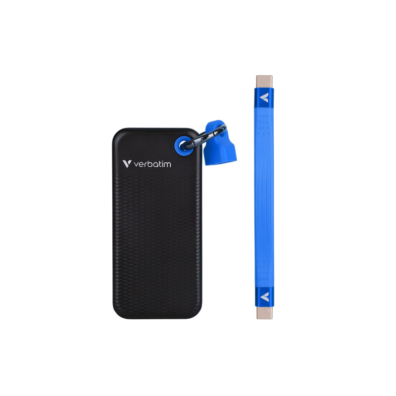Внешний SSD 2.0TB Verbatim Pocket, Black/Blue