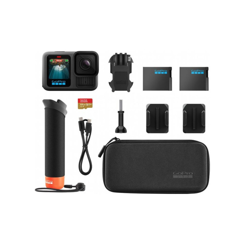 Экшн-камера GoPro Hero 13, Card 64GB, Handler, Battery, Black