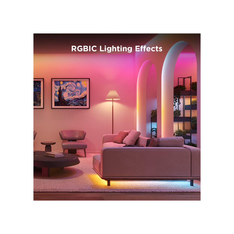 Светодиодная лента GOVEE RGBIC S LED 10 м, защитное покрытие, интеллектуальная Wi-Fi-светодиодная лента, многоцветная, зональная