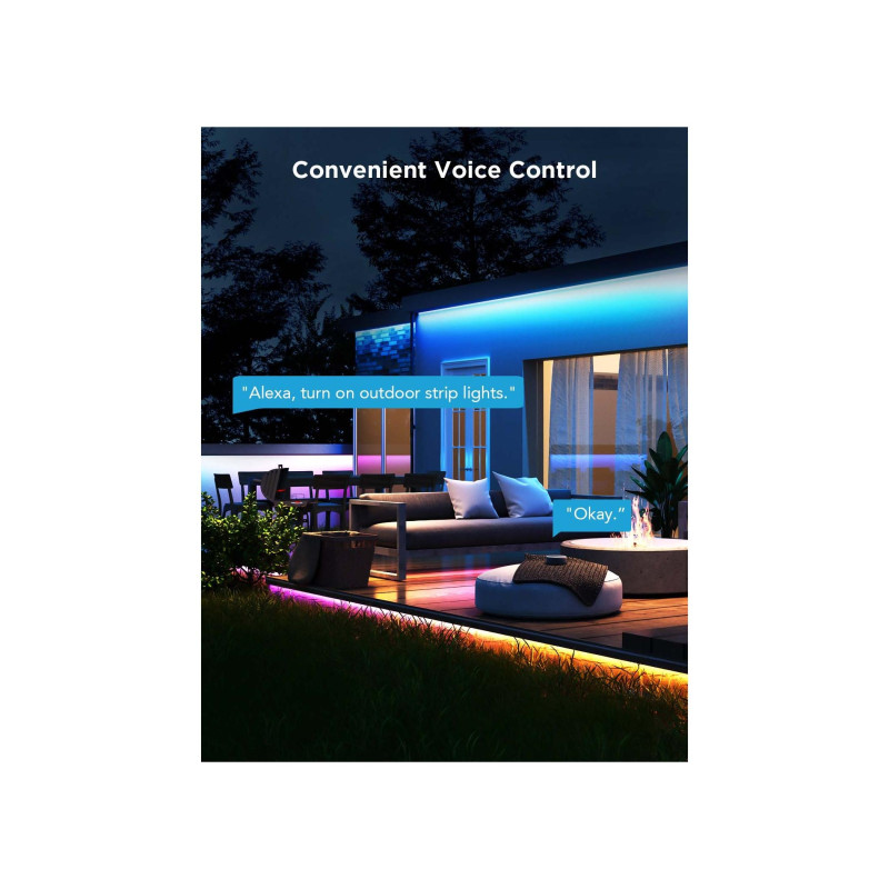 Уличные светодиодные ленты GOVEE RGBICWW Уличные светодиодные ленты Pro 10M, Wi-Fi + BT, приложение, многоцветные + 2 дополнительных белых светодиода,