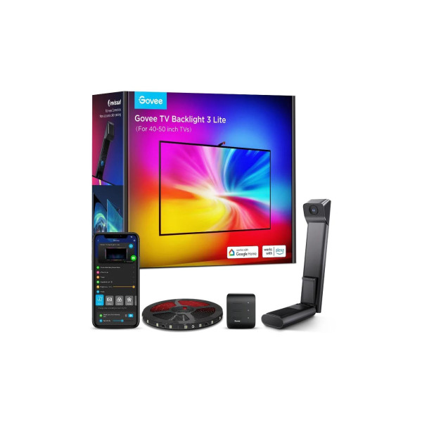 Подсветка телевизора GOVEE RGBIC TV Backlight 3 Lite (40"-50"), Wi-Fi + BT, многоцветная, зональное управление цветом, голосовое управление