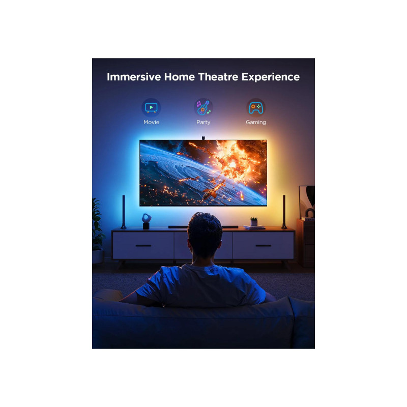 Комплект подсветки телевизора GOVEE RGBICW TV Backlight 3 Lite (55"-65" + световые полосы 40"-70"), Wi-Fi + BT, многоцветный + дополнительный