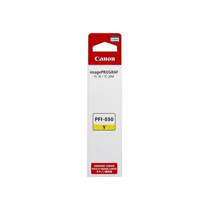 Ink Bottle Canon PFI-050Y, Yellow (5701C001), 70ml for Canon TC-20/20M