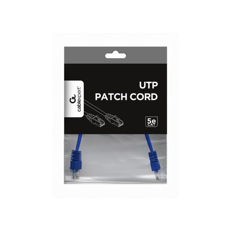 UTP Cat.5e Patch cord, 0.25m, Blue