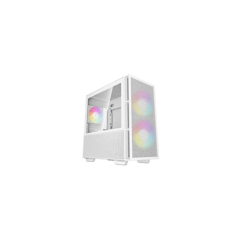 Корпус Micro-ATX DEEPCOOL CH360 WHITE с боковой панелью из магнитного гибридного закаленного стекла, без блока питания, предустановленный