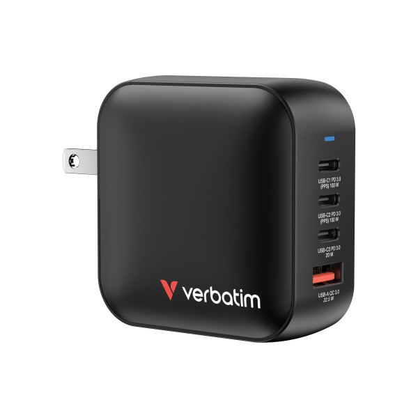 Verbatim Mini GaN Charger 100 Вт, черный