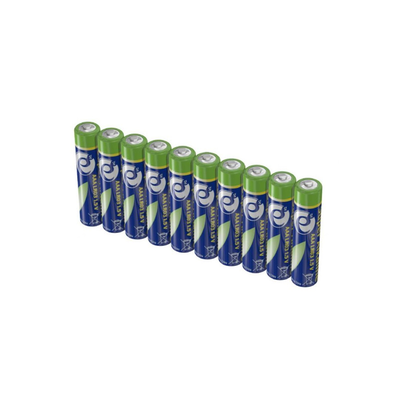 Батарейки Gembird Super alkaline AAA, упаковка 10 шт., срок хранения 5 лет