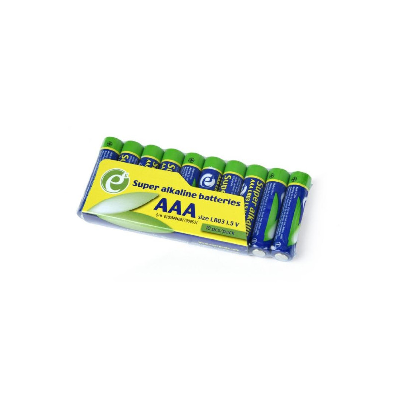 Батарейки Gembird Super alkaline AAA, упаковка 10 шт., срок хранения 5 лет