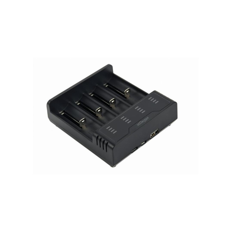 Быстрое зарядное устройство для Ni-MH + Li-ion аккумуляторов EnerGenie BC-USB-02, выходной порт USB для практичной функции внешнего аккумулятора (5 В / 2 А)
