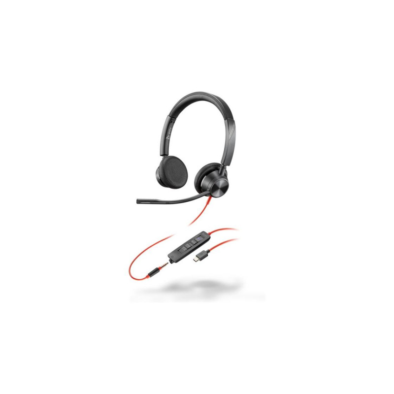 Гарнитура Poly Blackwire 3325-M Stereo USB-C, 3,5 мм, сертифицирована Microsoft Teams, микрофон с шумоподавлением,