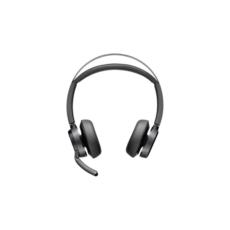 Стереогарнитура Bluetooth Poly Voyager Focus 2-M, сертифицированная для Microsoft Teams, с подставкой для зарядки, шумоподавлением, двойная