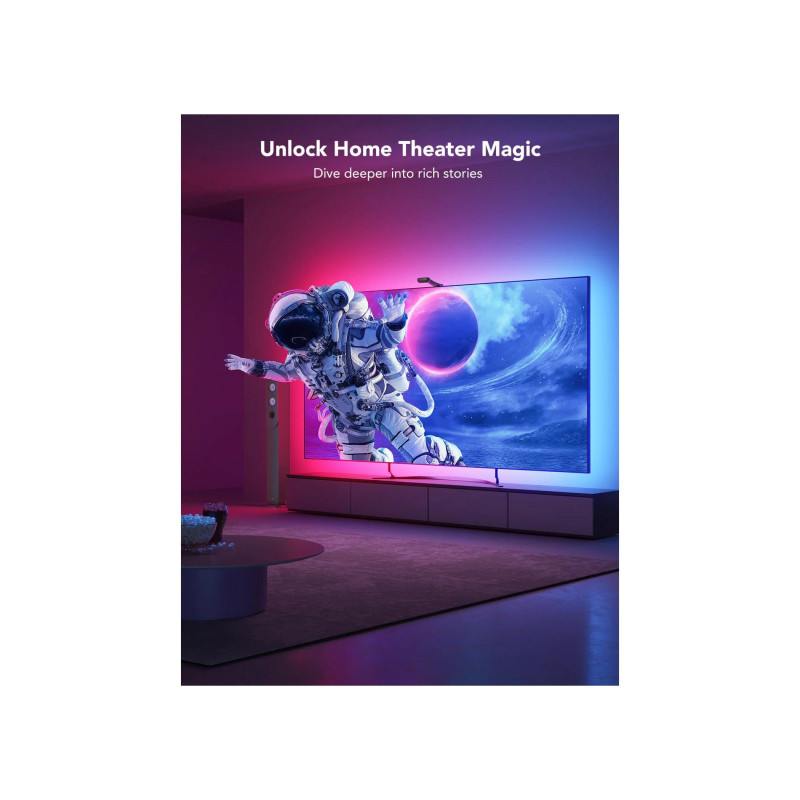 Подсветка телевизора GOVEE RGBIC Envisual TV Backlight T2 с двумя камерами (55"-65"), Wi-Fi + BT, многоцветная, зональная