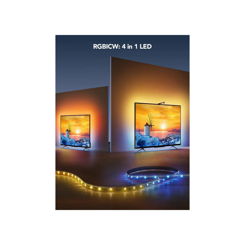 Подсветка телевизора GOVEE RGBIC TV Backlight 3 Lite (75"-85"), Wi-Fi + BT, многоцветная, совместимая с материалами, зональная цветопередача