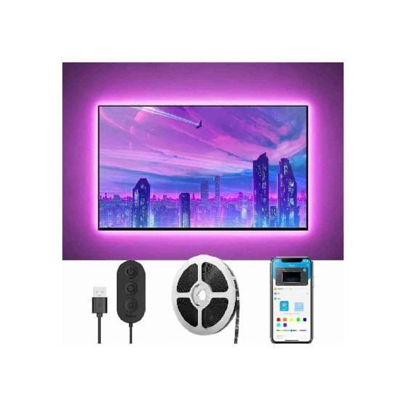 Подсветка телевизора GOVEE RGB TV (40"-60"), Wi-Fi + BT, многоцветная, приложение, музыкальный режим, концентратор не требуется