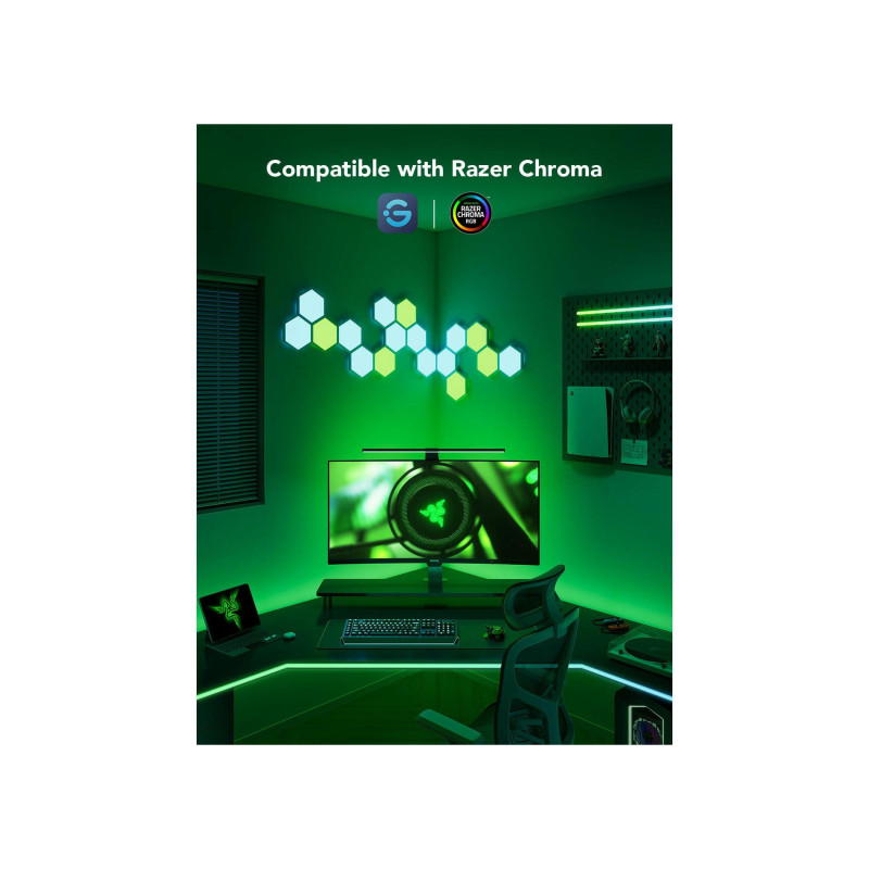 Светодиодная лента для монитора GOVEE RGB Gaming Light Strip G1 (27"-34"), Wi-Fi + BT, многоцветная, приложение, музыкальный режим, без концентратора